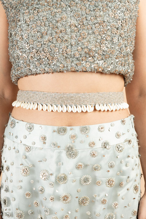 Grey poth shell belt