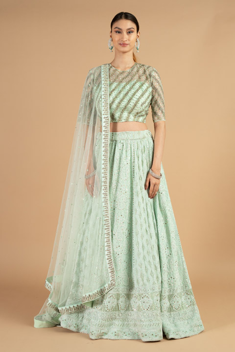Sage Green Lehenga