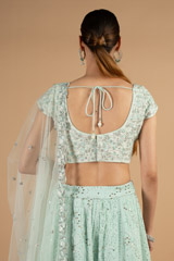 Blue Chikankari LehengaDSC04161