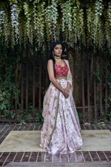 Wine And Lilac Embroidered Lehenga2