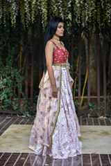 Wine And Lilac Embroidered Lehenga3