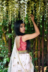 Wine And Lilac Embroidered Lehenga7