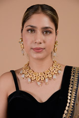 White Meenakari Kundan Set