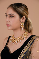 White Meenakari Kundan Set_DTR3504