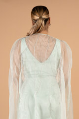 Mint mermaid gown with capeDSC04103