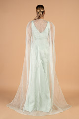 Mint mermaid gown with capeDSC04104