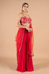 Red sharara setDSC04051