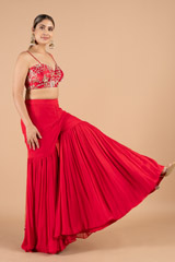 Red sharara setDSC04068