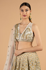 Embroidered off white lehenga setDSC05258
