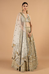 Embroidered off white lehenga setDSC05260