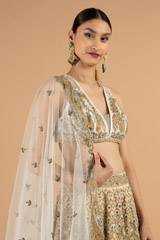 Embroidered off white lehenga setDSC05261