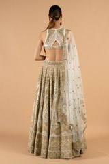 Embroidered off white lehenga setDSC05265
