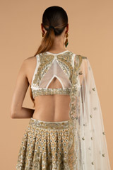 Embroidered off white lehenga setDSC05266