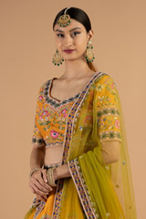 Mustard Yellow Lehenga With Embroidered WorkDSC05218