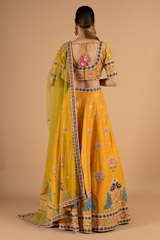 Mustard Yellow Lehenga With Embroidered WorkDSC05230