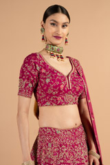 Heavy embroidered pink lehenga setDSC05157