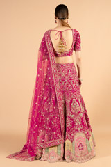 Heavy embroidered pink lehenga setDSC05165