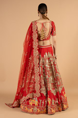 Embroidered red lehenga setDSC05119