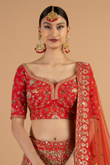 Heavy embroidered red lehenga setDSC05169