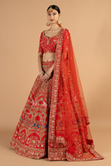 Heavy embroidered red lehenga setDSC05173