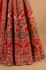 Heavy embroidered red lehenga setDSC05185