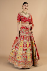 Red and yellow bridal lehenga setDSC06770