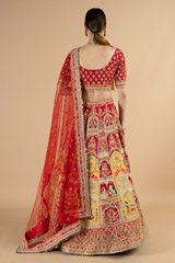 Red and yellow bridal lehenga setDSC06781