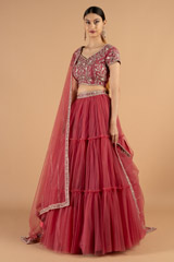 Embroidered blouse lehenga setDSC05239
