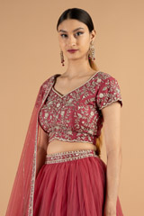 Embroidered blouse lehenga setDSC05240