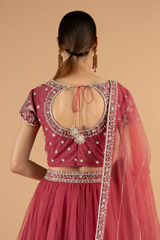 Embroidered blouse lehenga setDSC05245