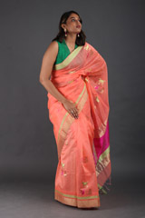 Peach Zari SareeIMG_5308