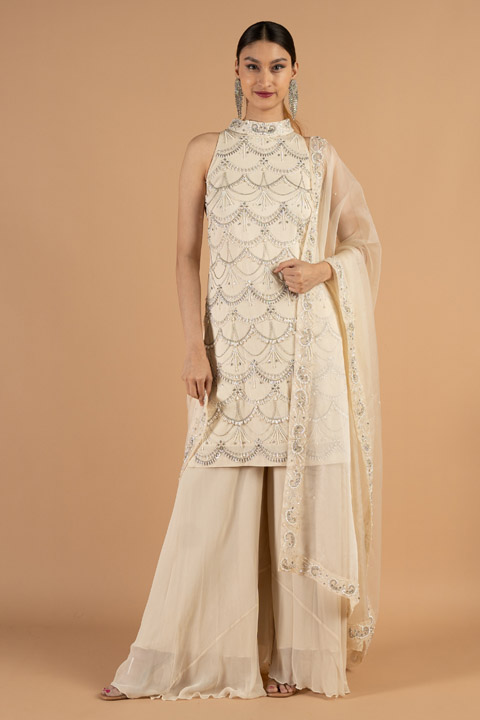 Ivory sharara set