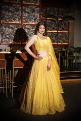 Yellow embellished lehenga set