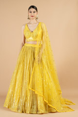 Yellow embellished lehenga setDSC08408