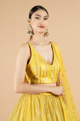 Yellow embellished lehenga setDSC08414