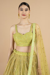 Lime green embellished lehenga setDSC08434