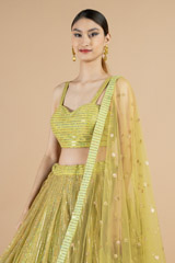 Lime green embellished lehenga setDSC08438