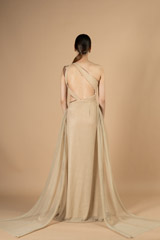One shoulder gown with embroidery on waistDSC08862