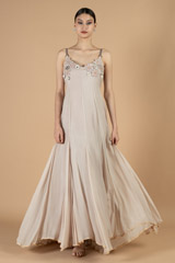 Embroidered strappy dress