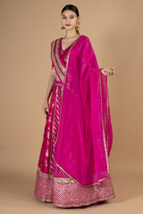 Rani pink banarasi lehenga setDSC08771