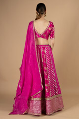 Rani pink banarasi lehenga setDSC08779