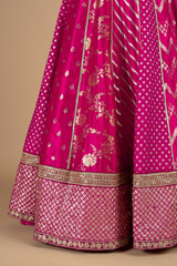 Rani pink banarasi lehenga setDSC08784