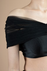 Off the shoulder black capeDSC09779