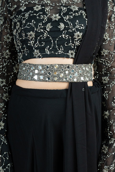 Mirror and Cutdana work black belt