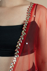 Embellished red dupattaDSC00111