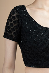 Black embroidered blouseDSC09726
