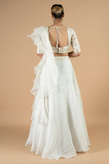 Off White Brocade Lehenga SetDSC09006