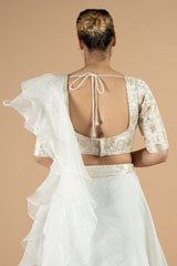 Off White Brocade Lehenga SetDSC09007