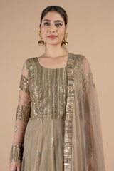 Embellished net anarkali with dupattaDSC09326