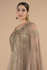 Embellished net anarkali with dupattaDSC09327